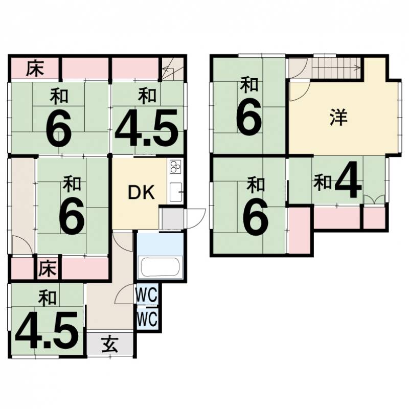 土佐市高岡町甲 一戸建 の間取り画像