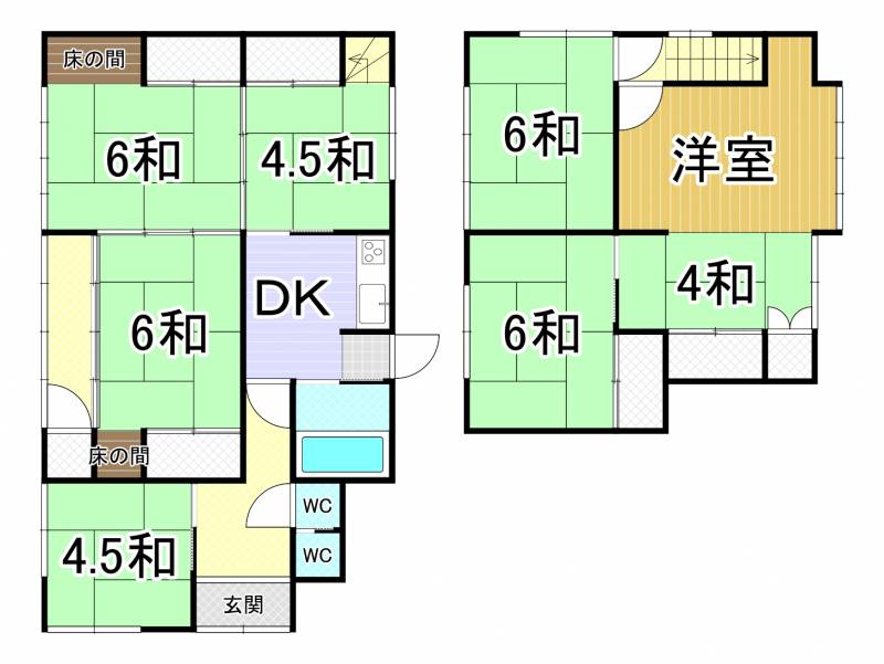 土佐市高岡町甲 一戸建 の間取り画像