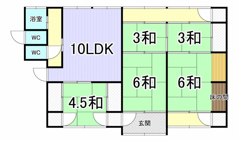 土佐市波介 一戸建 の間取り画像