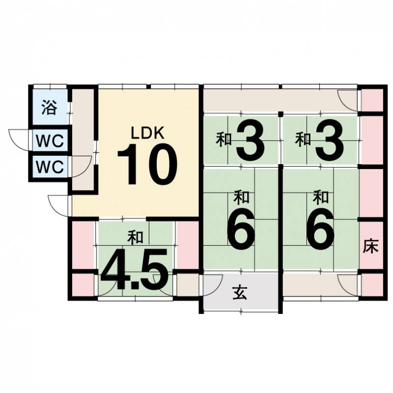 土佐市波介 一戸建 の間取り画像