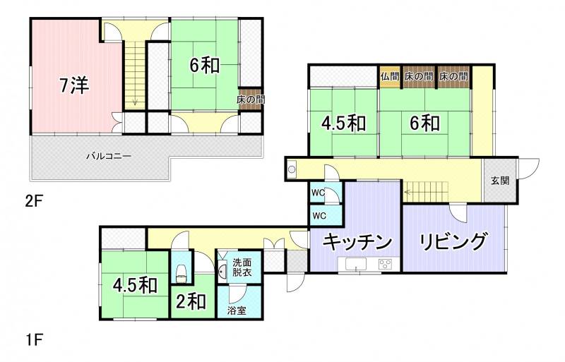 土佐市宇佐町宇佐 一戸建 の間取り画像