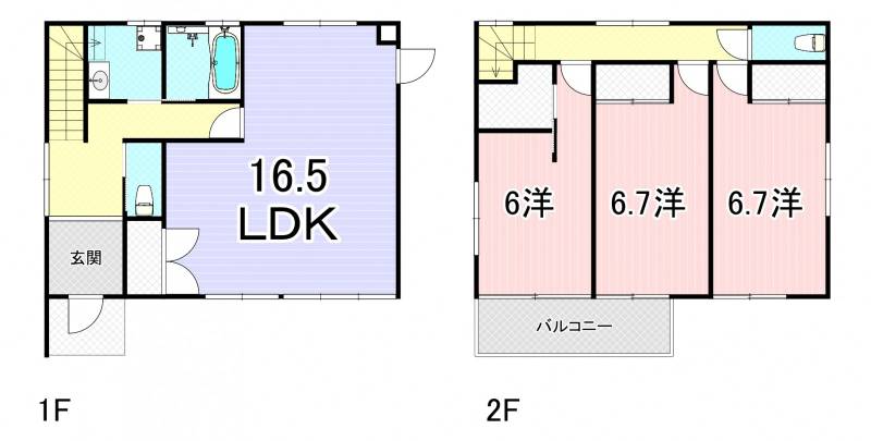 土佐市高岡町乙 一戸建 の間取り画像