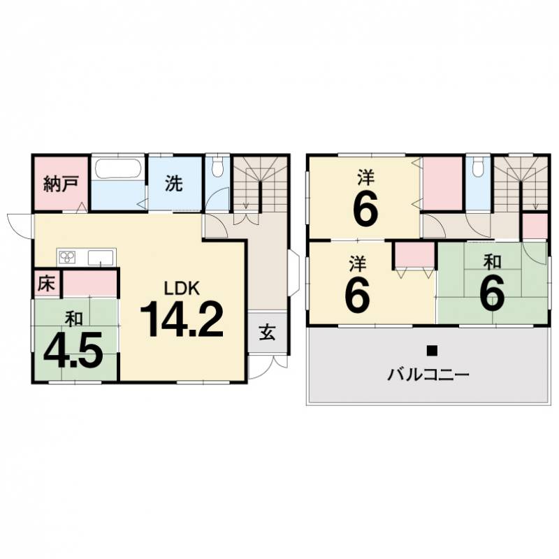 高知市みづき 一戸建 の間取り画像