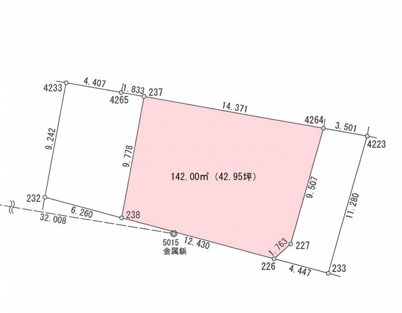 土佐市高岡町丙 の区画図