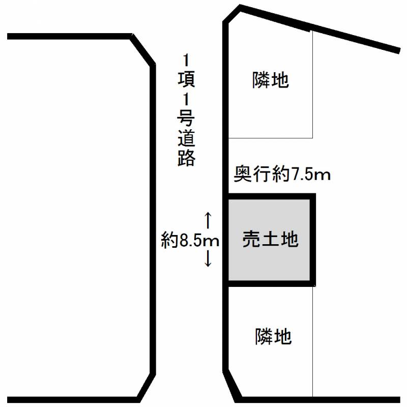 高知市加賀野井 の区画図