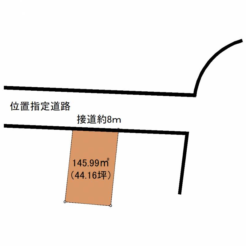 高知市瀬戸 瀬戸2丁目売土地の区画図