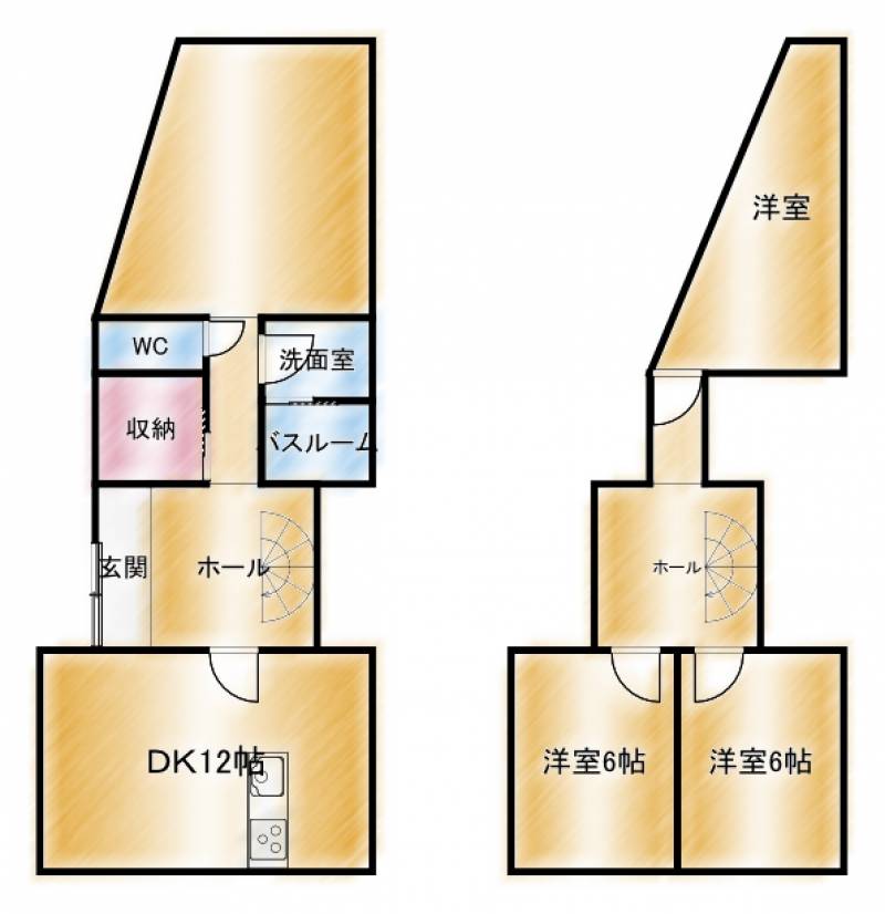 高知市愛宕山 一戸建 の間取り画像