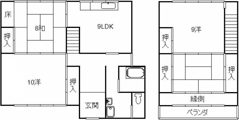 高知市介良 一戸建 の間取り画像