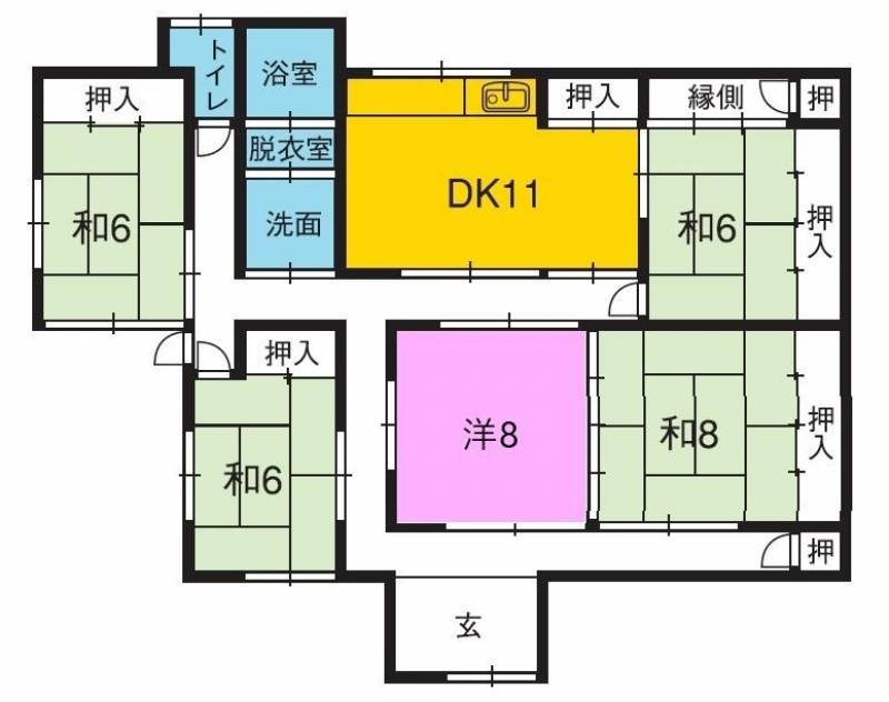 南国市久枝 一戸建 の間取り画像