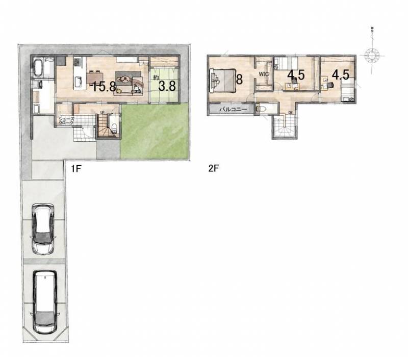 松山市空港通 一戸建 の間取り画像