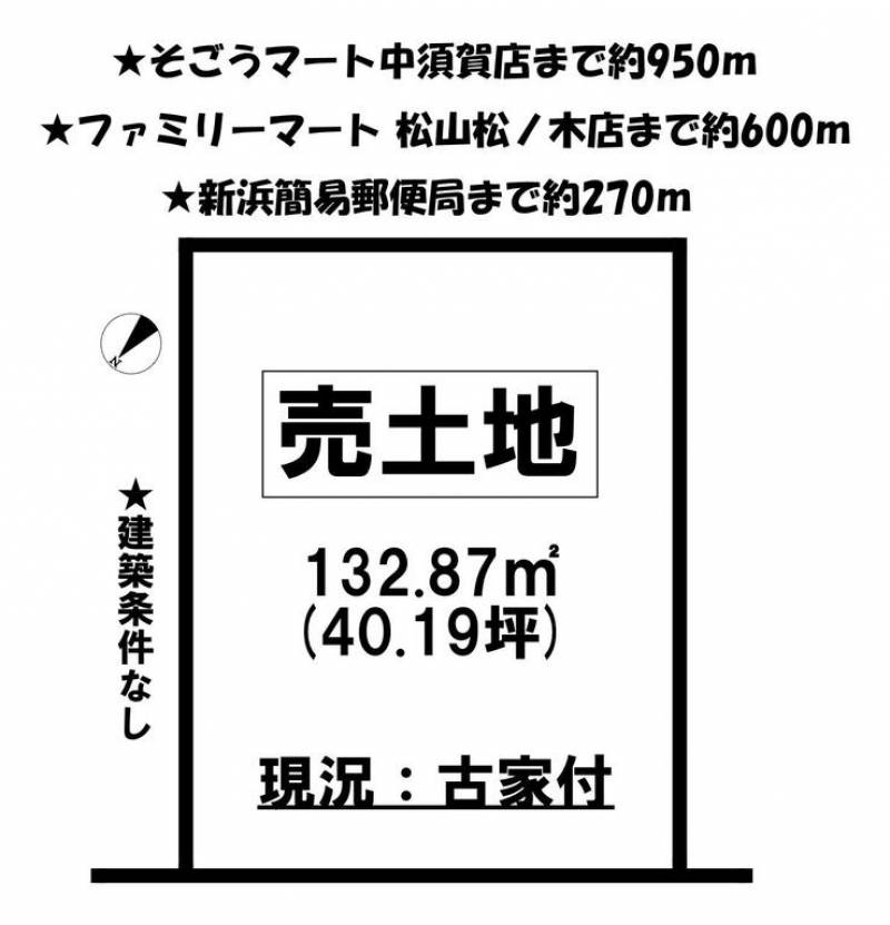 松山市新浜町  の区画図