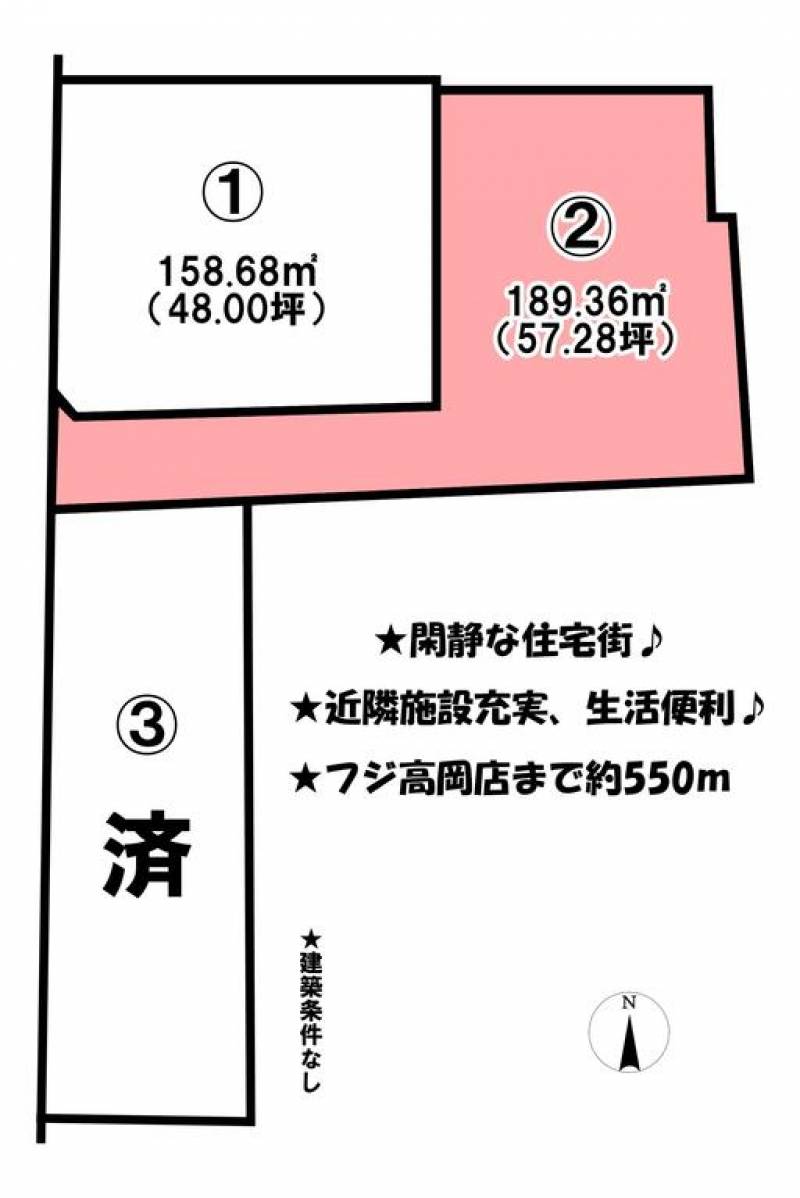 松山市高岡町  の区画図