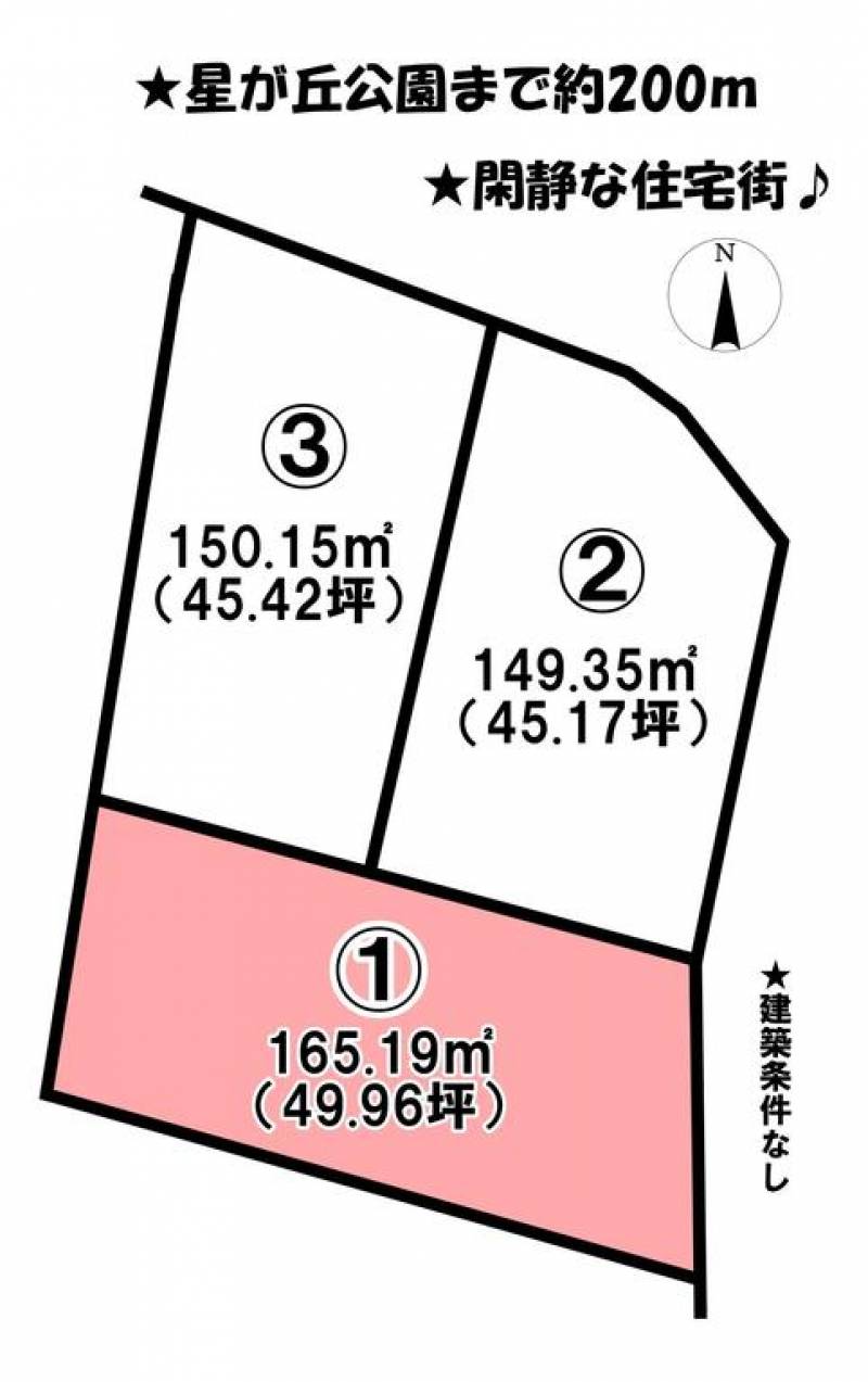松山市星岡  の区画図
