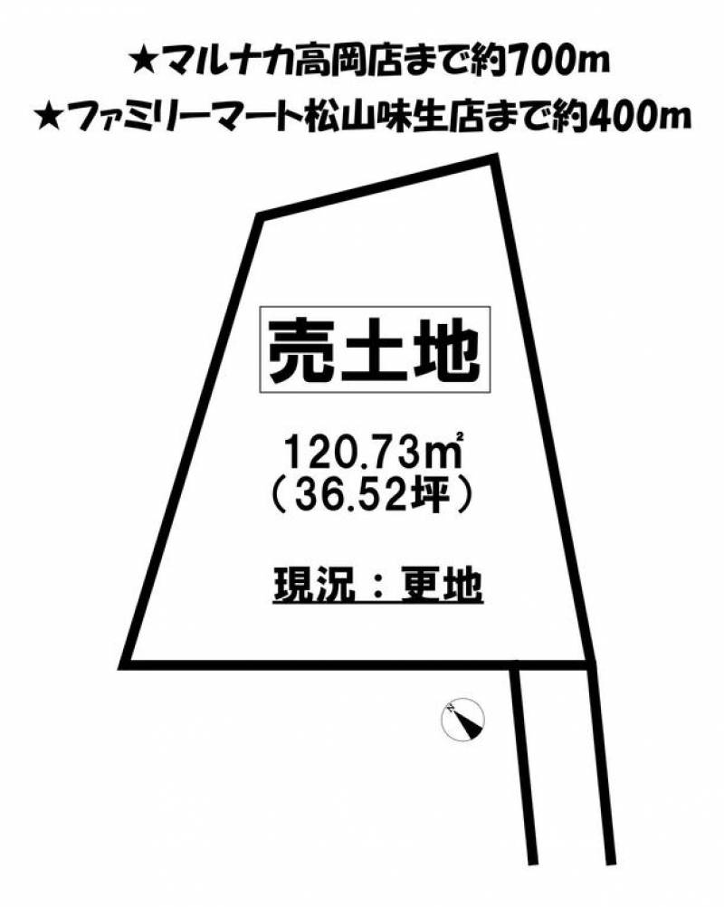 松山市北斎院町  の区画図