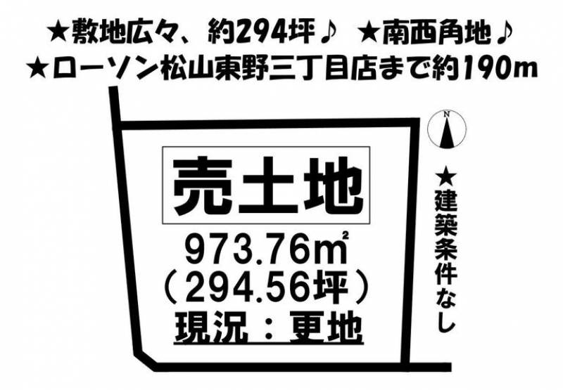 松山市東野  の区画図