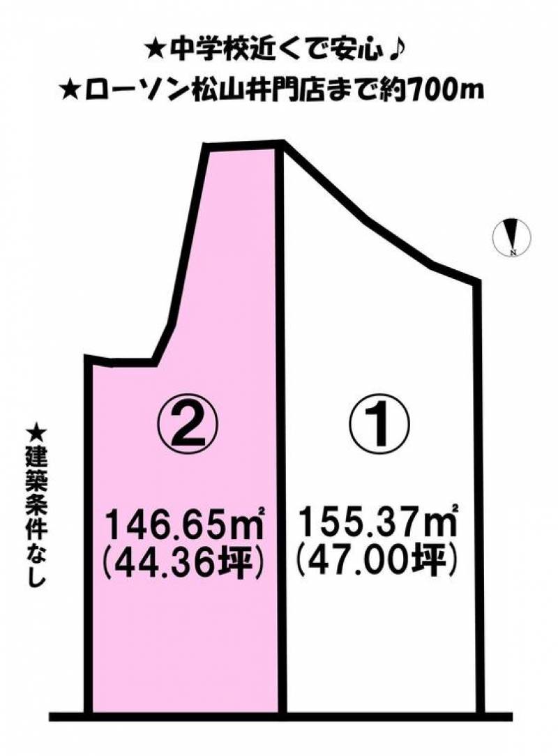 松山市土居町  の区画図