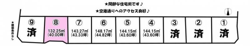 松山市空港通  の区画図