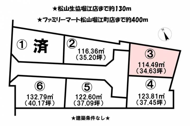 松山市堀江町  の区画図