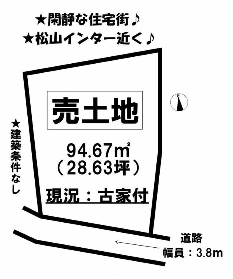 松山市北井門  の区画図