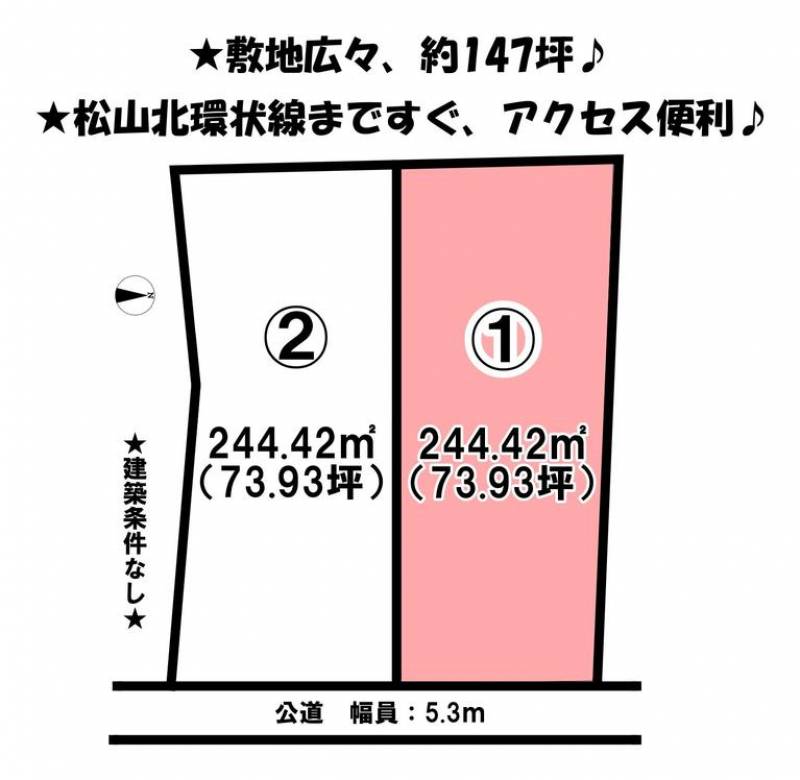 松山市東長戸  の区画図