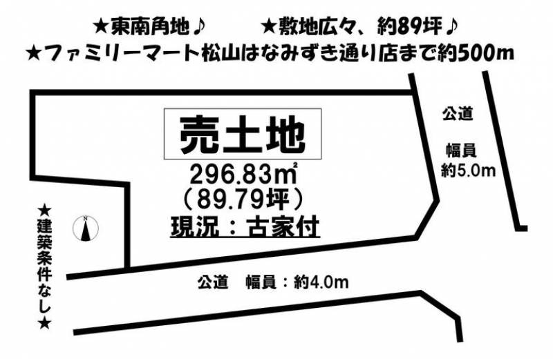 松山市朝生田町  の区画図