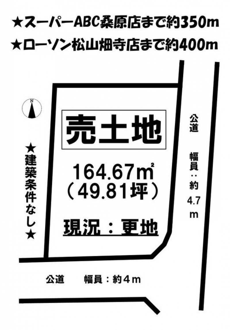 松山市桑原  の区画図