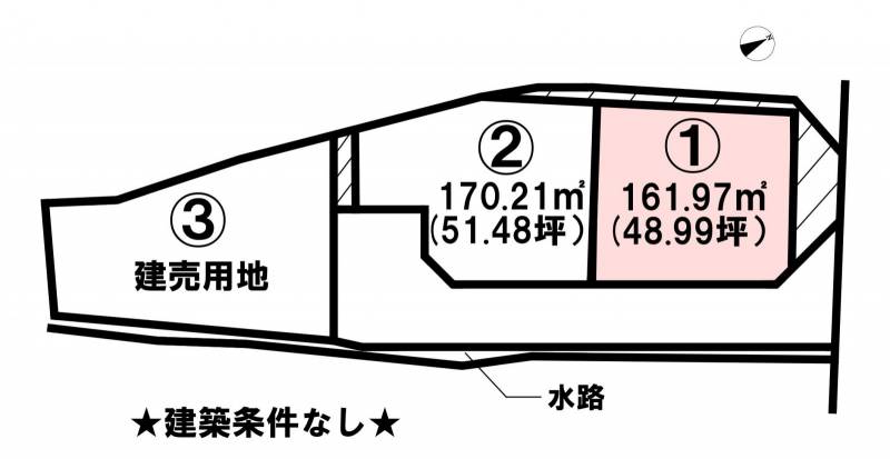 伊予郡砥部町原町 SUMiTAS Vita砥部町原町1号地の区画図