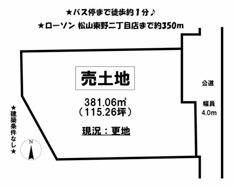 松山市正円寺  の区画図