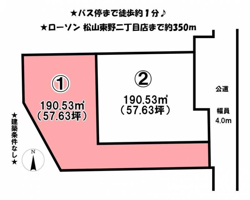 松山市正円寺  の区画図