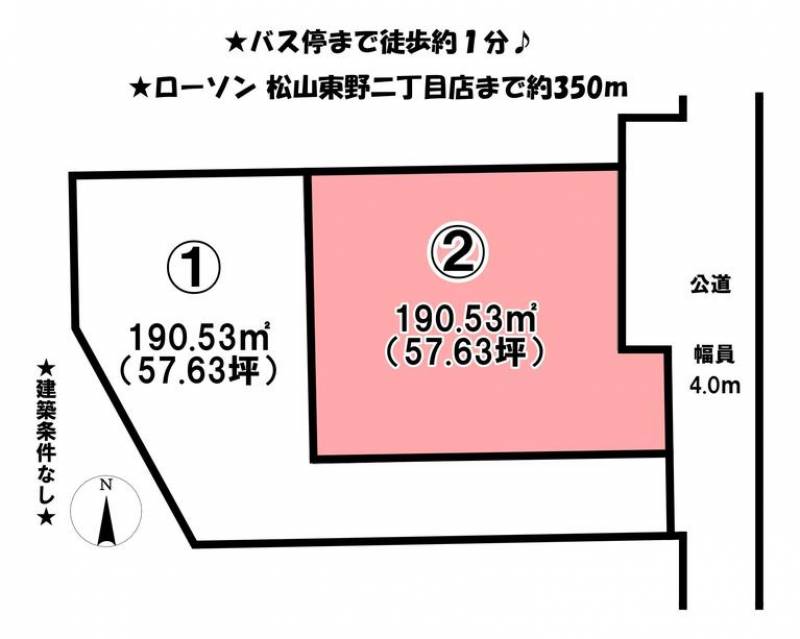 松山市正円寺  の区画図