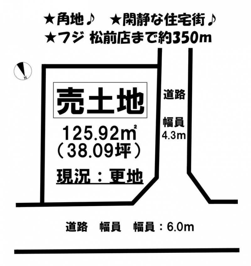 伊予郡松前町筒井  の区画図