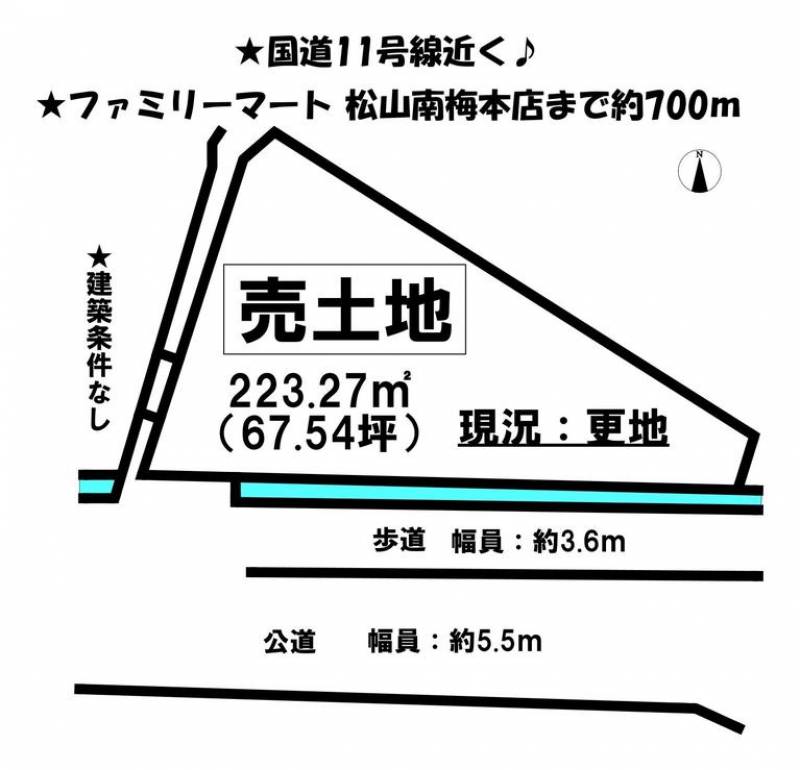 東温市牛渕  の区画図