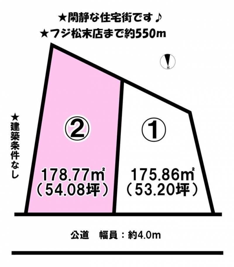 松山市三町  の区画図