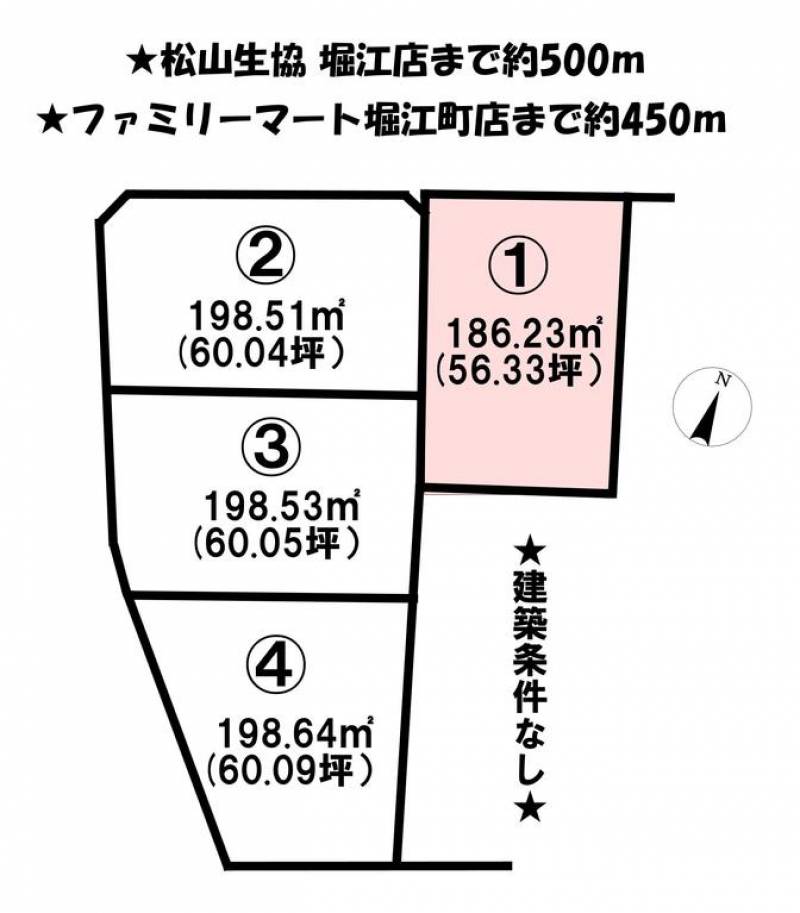 松山市堀江町  の区画図