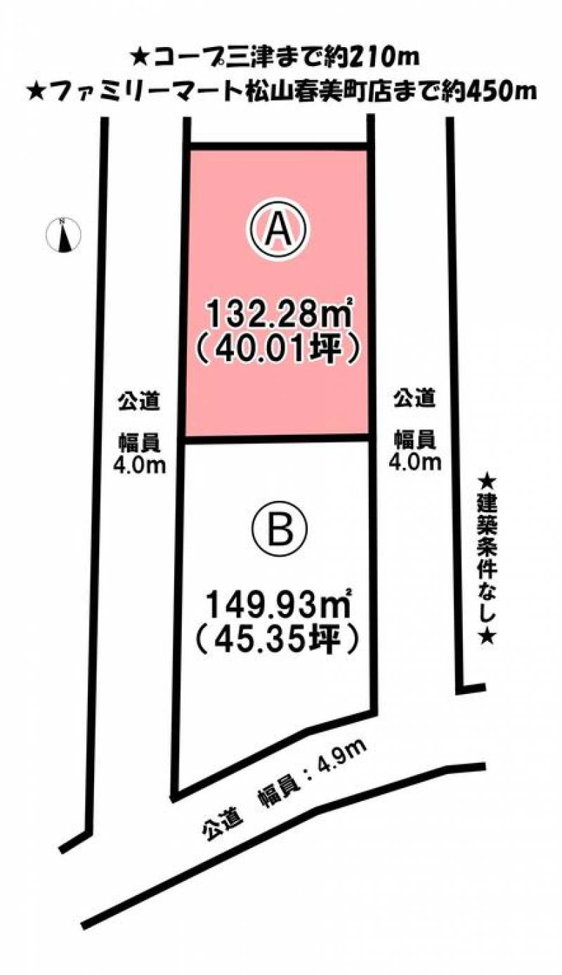 松山市高山町  の区画図