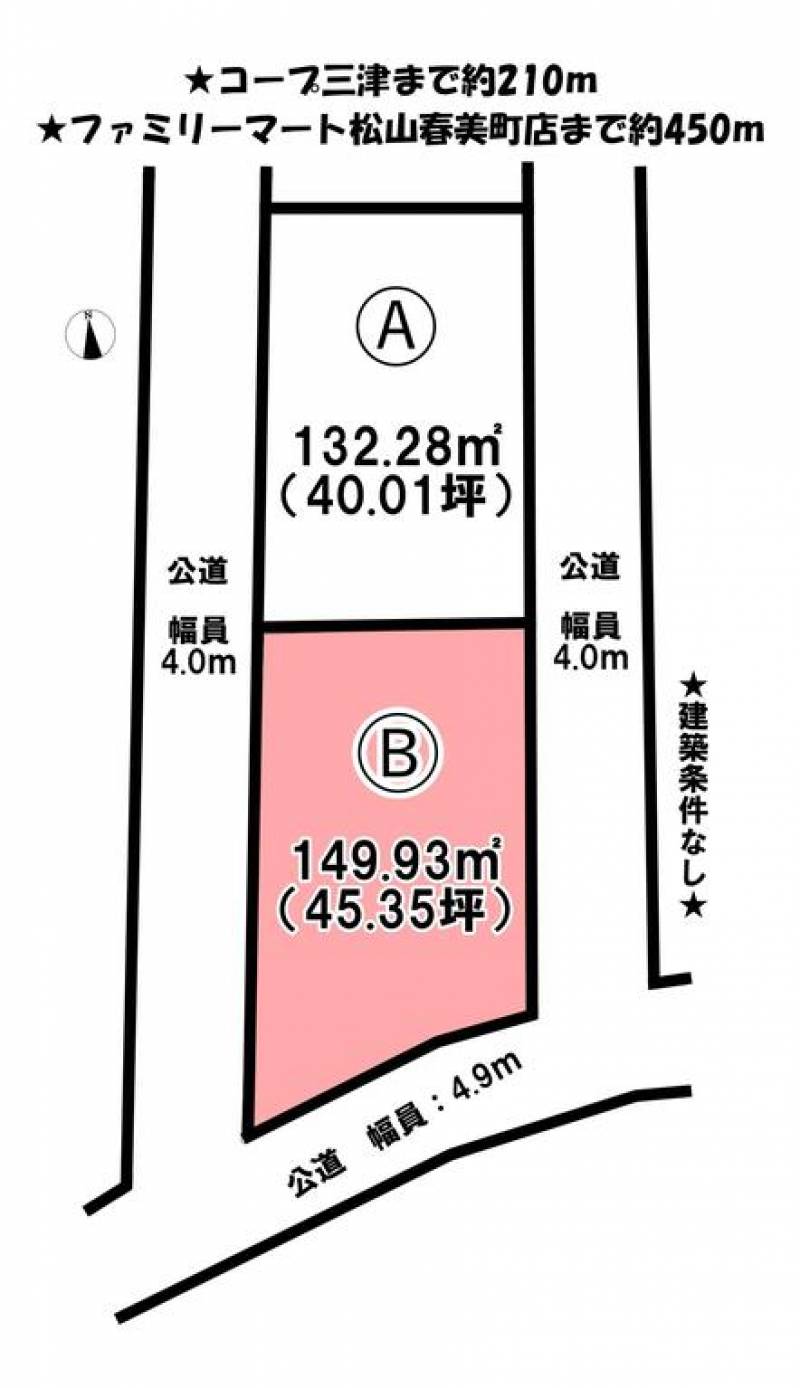 松山市高山町  の区画図