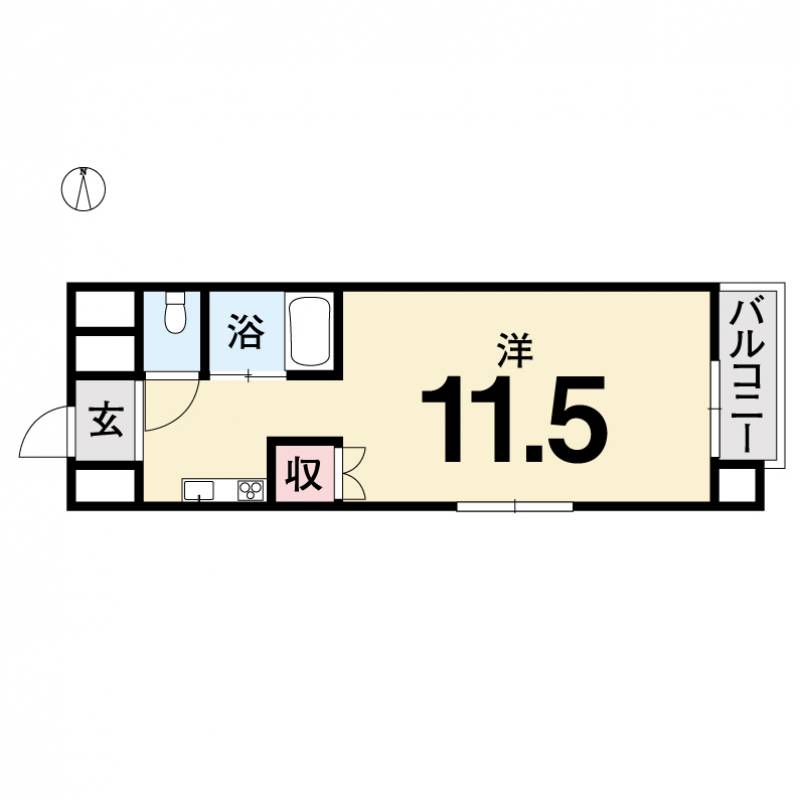 オクトワール松山中村 401号室の間取り画像