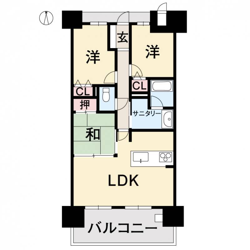 アルファステイツ道後 の間取り画像