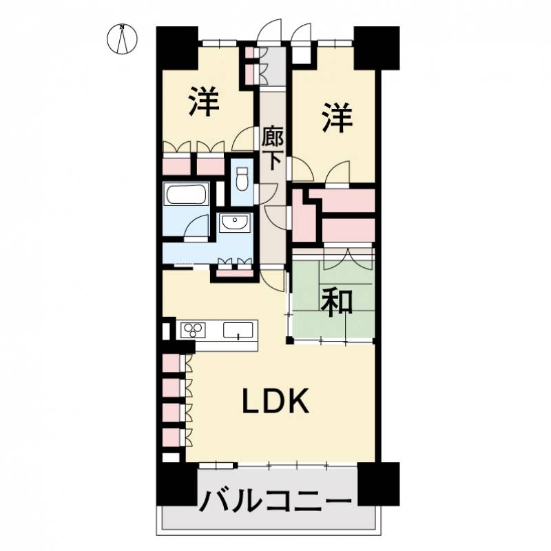 クレアホームズ松山ランドマークタワー の間取り画像