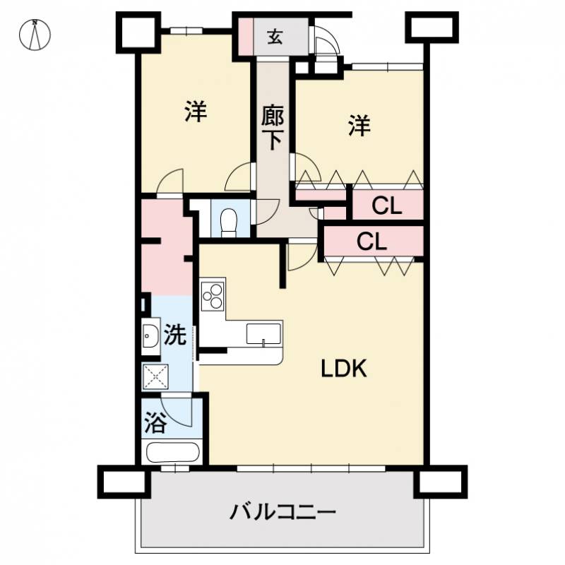 クレアホームズ松山千舟町 の間取り画像