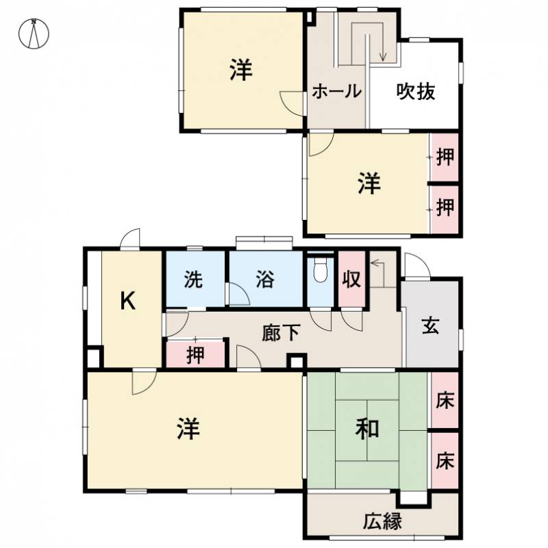 松山市鷹子町 一戸建 の間取り画像