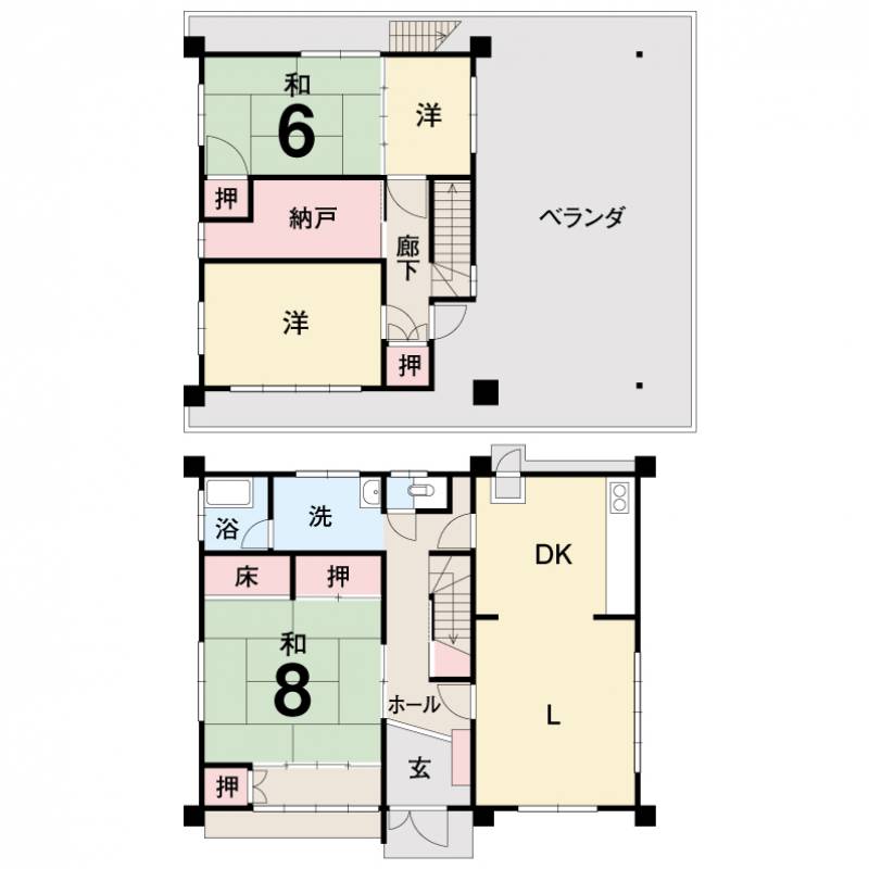 伊予郡砥部町高尾田 一戸建 高尾田中古戸建の間取り画像