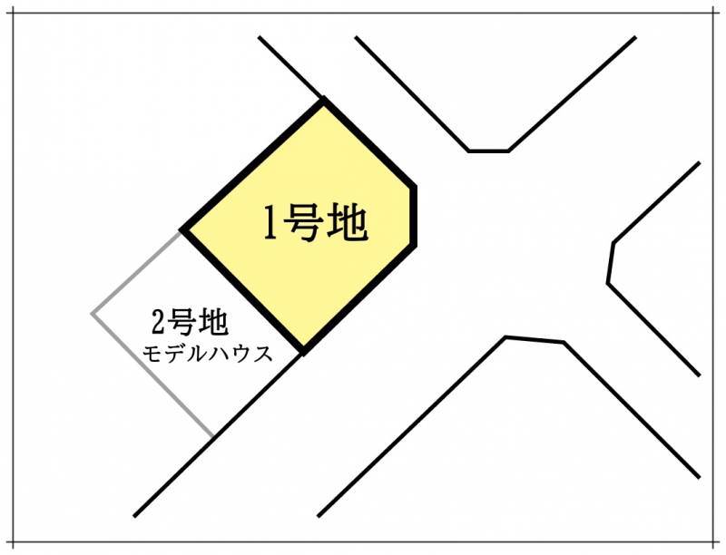 松山市白水台 シンケンタウン白水台1号地の区画図