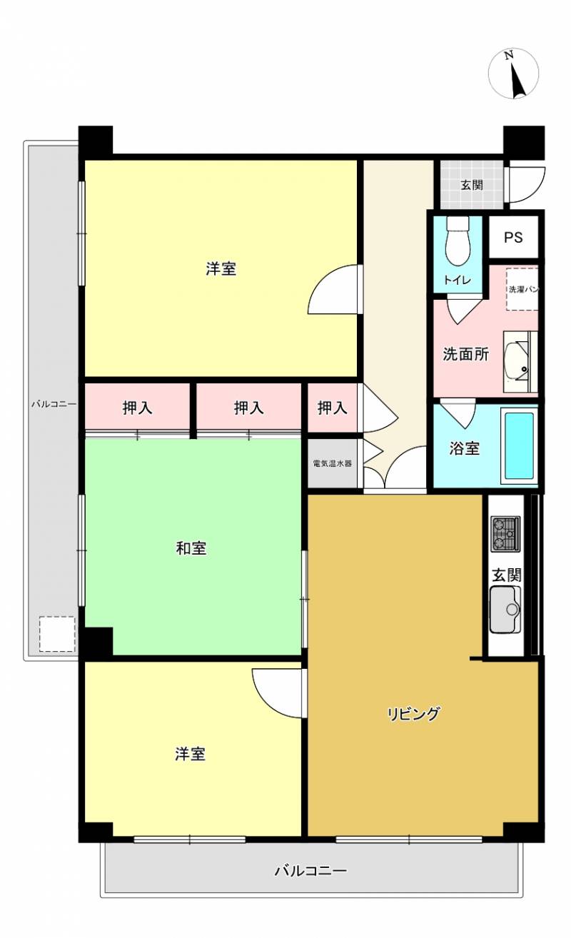 シャンボール第二千舟 202の間取り画像