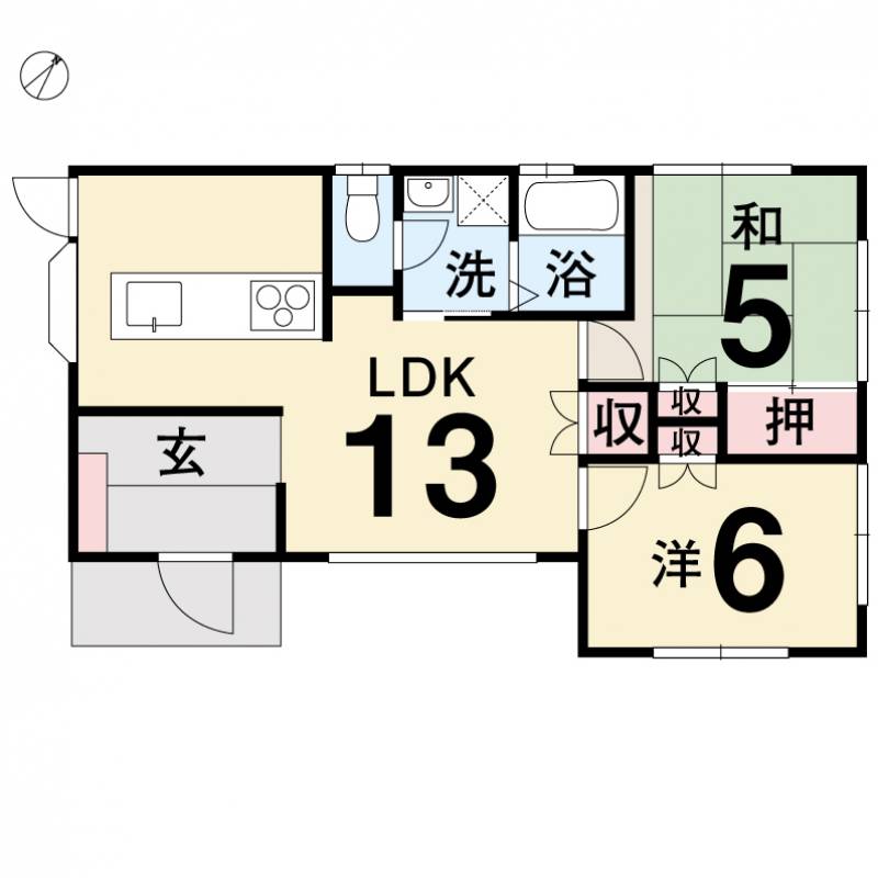 松山市下伊台町 一戸建 の間取り画像