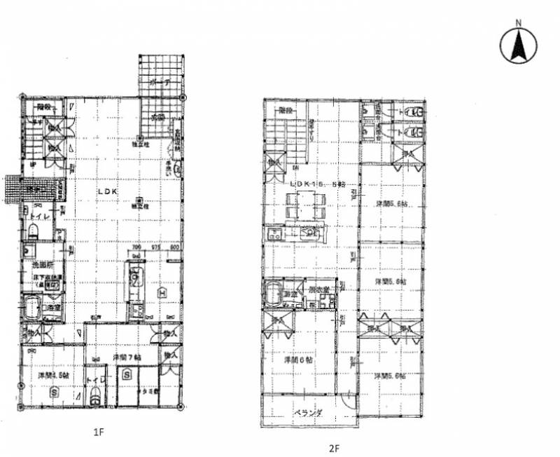 松山市北土居 一戸建 の間取り画像