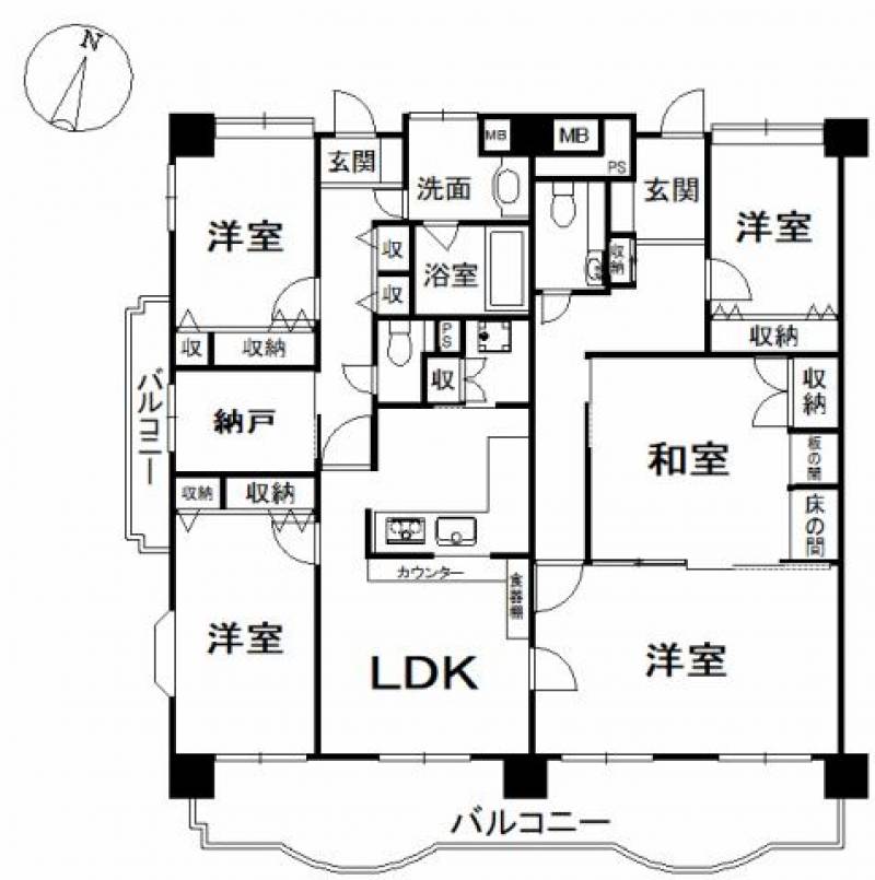 ライオンズマンション道後姫塚第2 の間取り画像