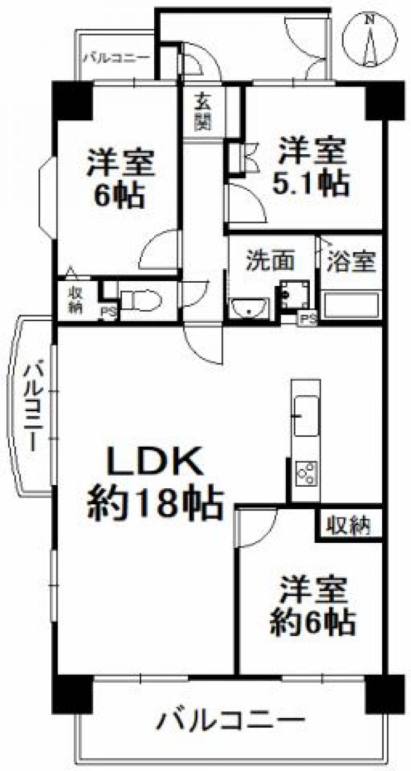 ダイアパレスシャトービュー萱町 の間取り画像