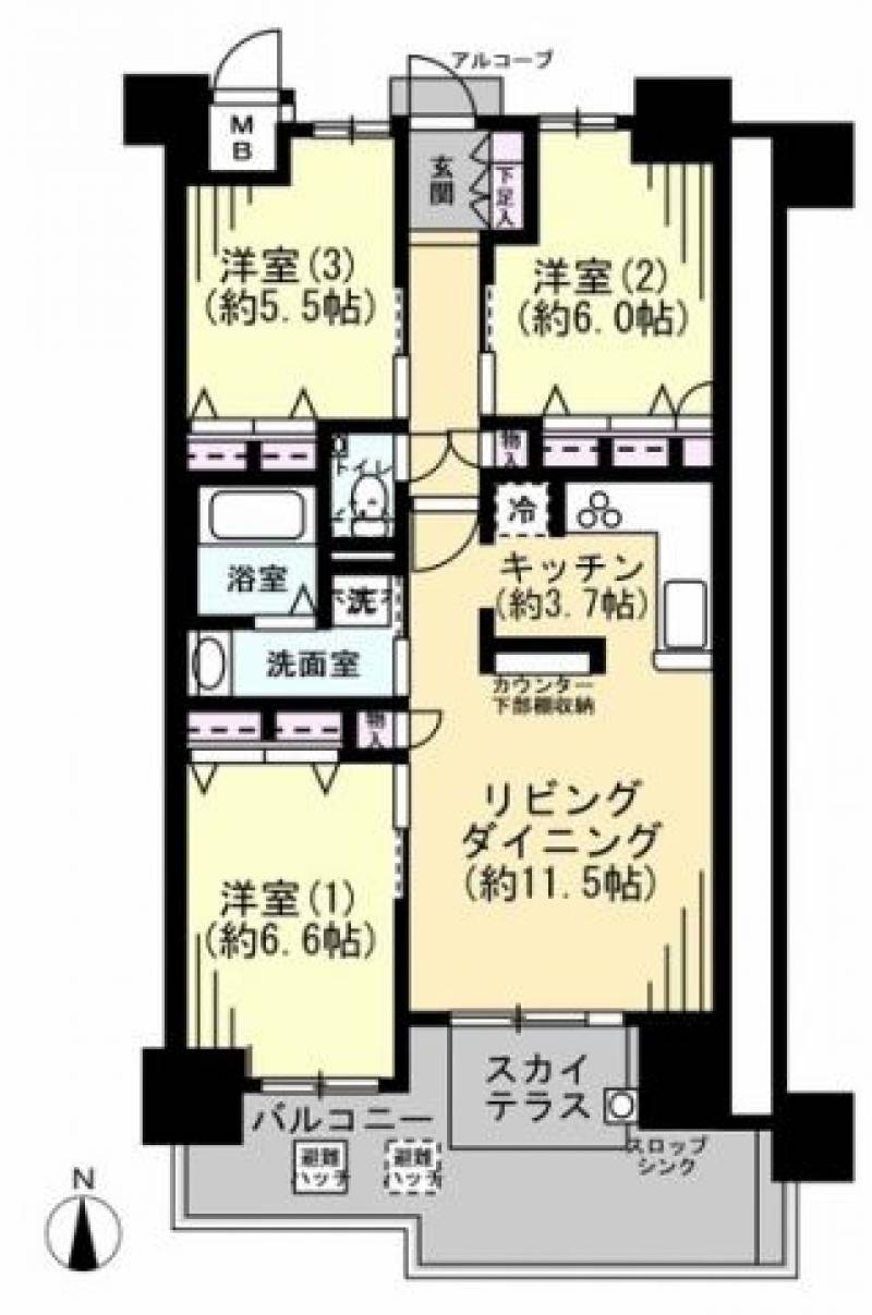 ロイヤルガーデンシティ高砂 の間取り画像