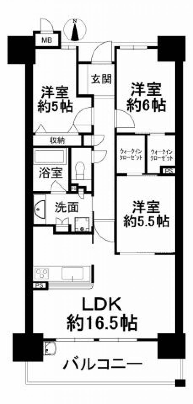 サーパスシティ土居田グランゲート の間取り画像